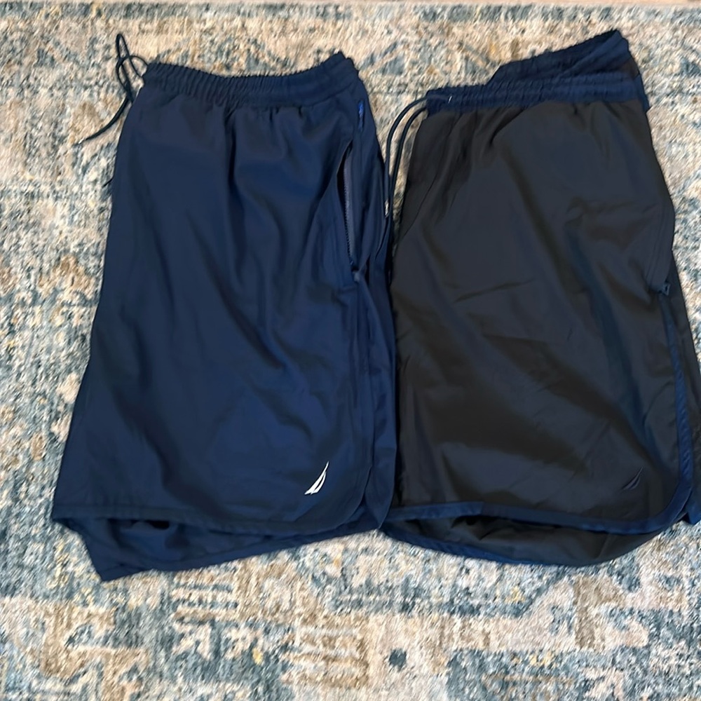 Lot of 2 Nautica Men's Big & Tall Flat Front Deck Shorts Sz 4XL